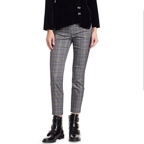Rag & Bone “Simone” Black, Blue, Gray Plaid Slim Fit Pant Size 2 EUC! - Picture 4 of 10